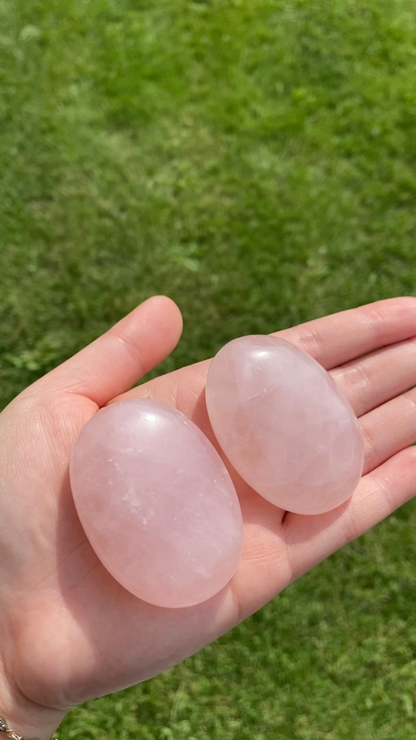 Rose Quartz Palm Stone