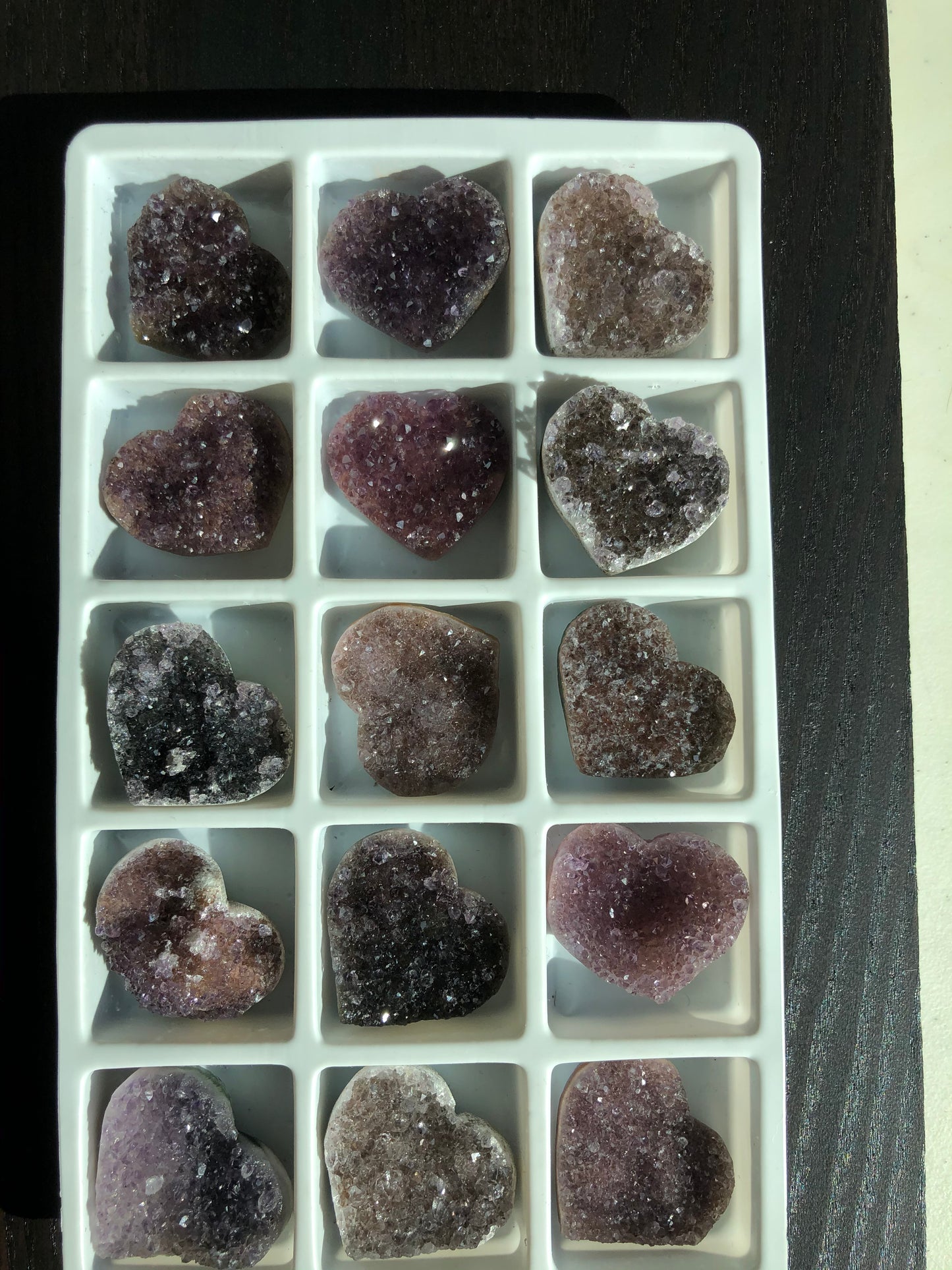 Druzy Amethyst Hearts