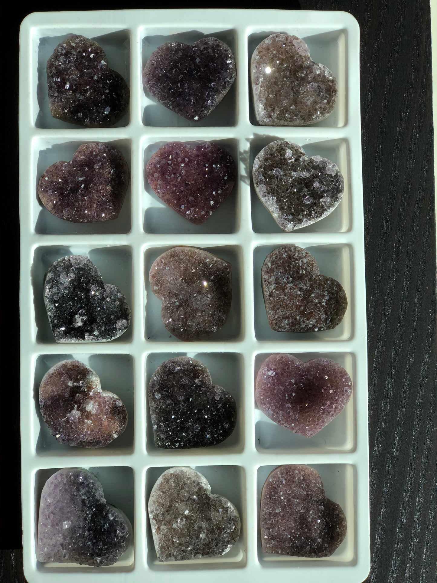 Druzy Amethyst Hearts