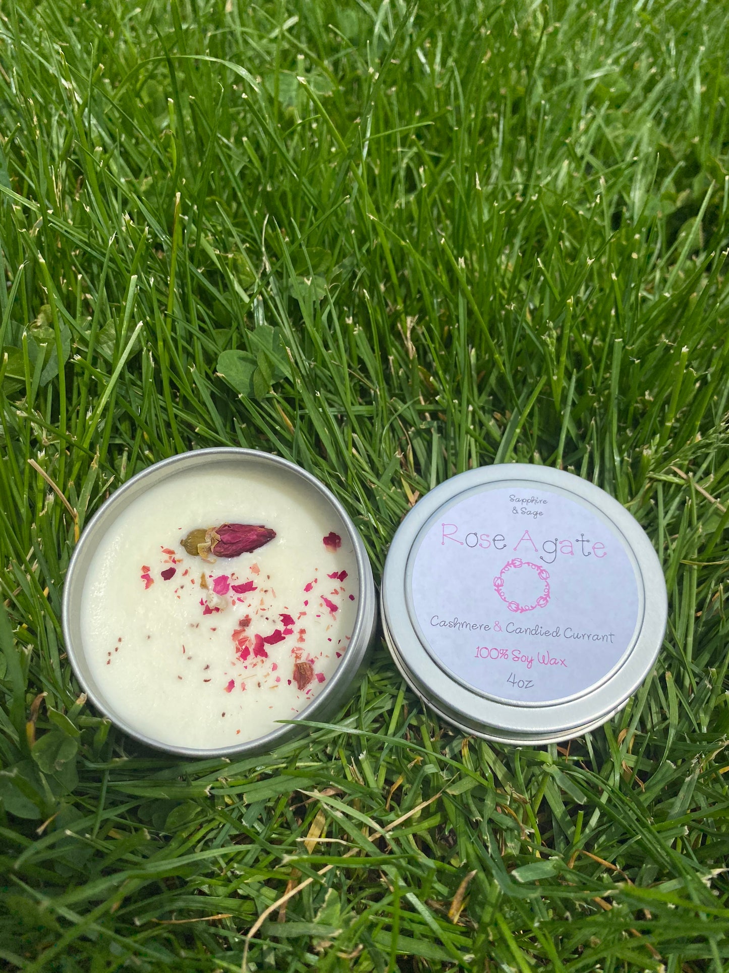 Rose Agate Candle