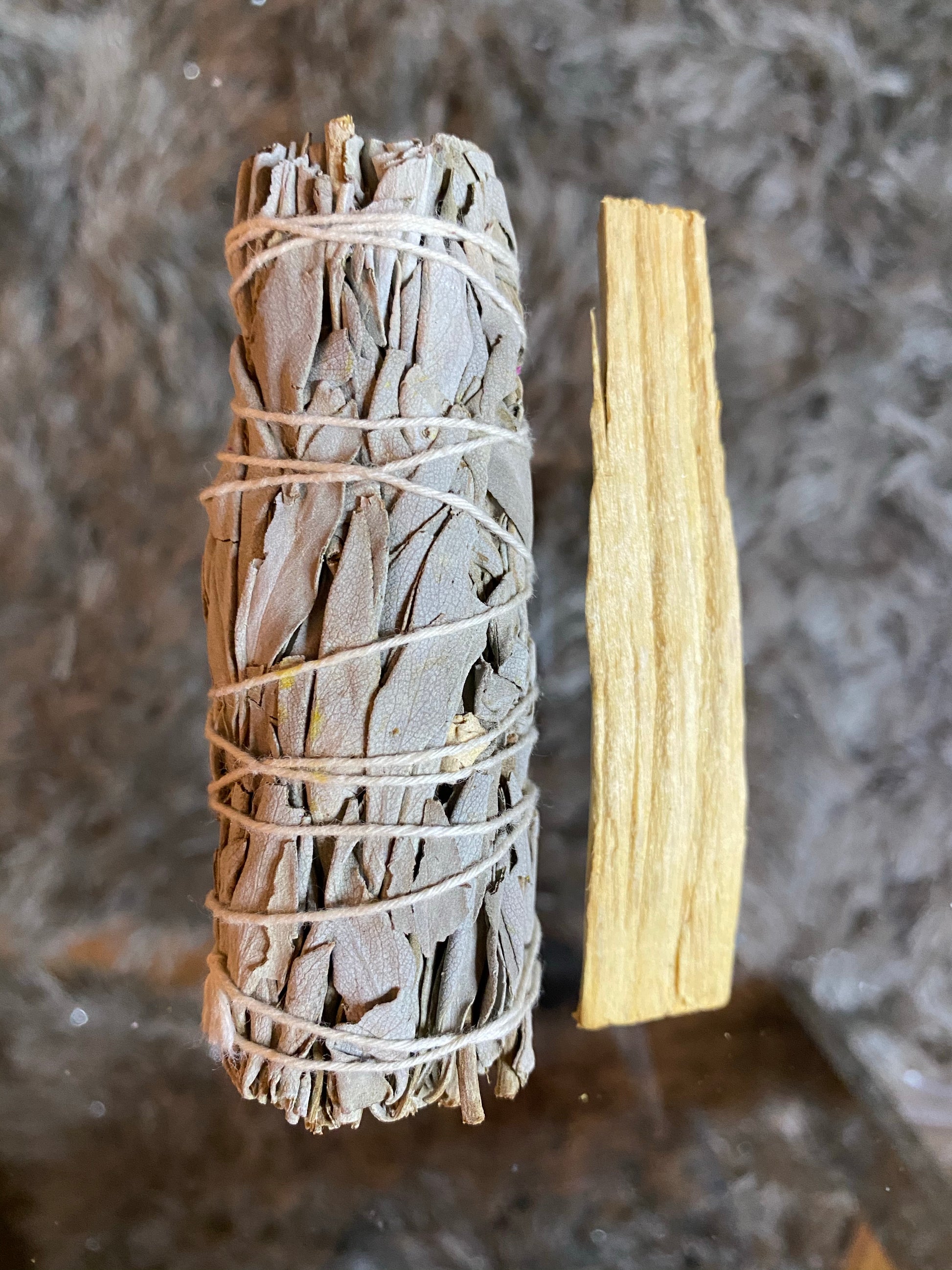 Palo Santo and Sage Bundle Indigo Fluorite Tower metaphysics crystal gemstone crystal shop canadian local meditation manifestation spiritual healing holistic journey sage smudging palo santo toronto chakras alignment reiki