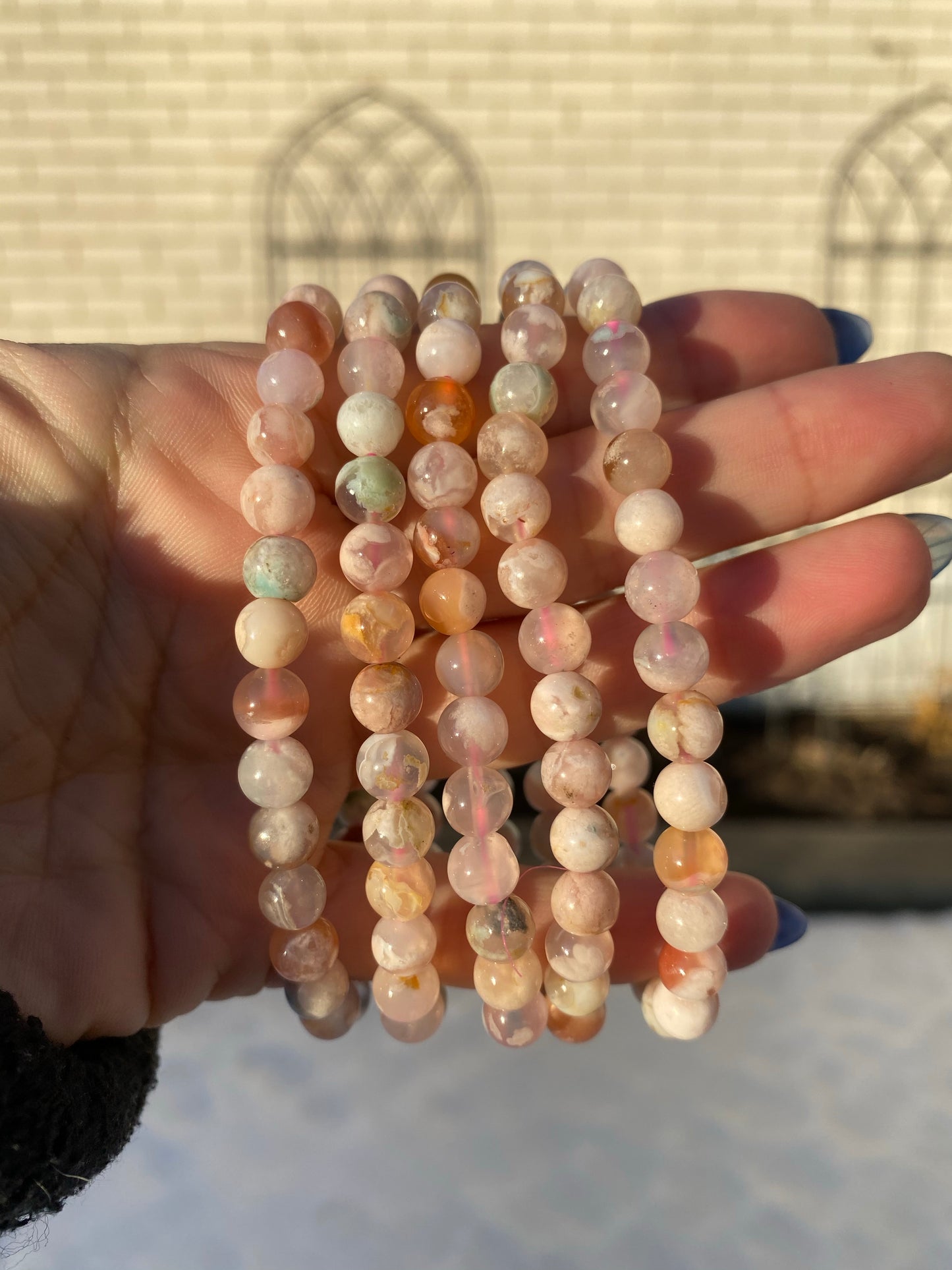Flower Agate Bracelet