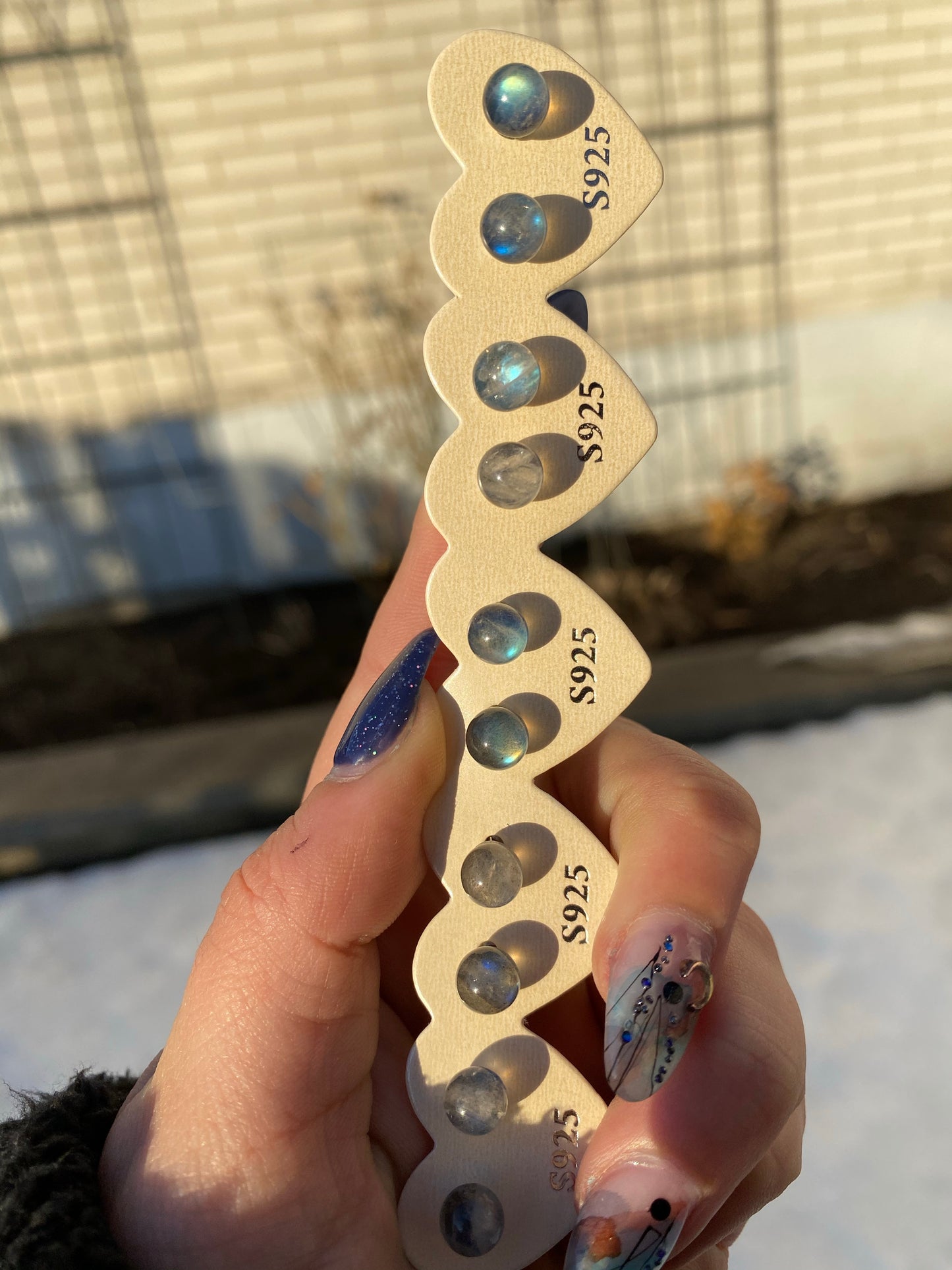 Labradorite Studs