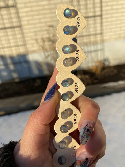 Labradorite Studs