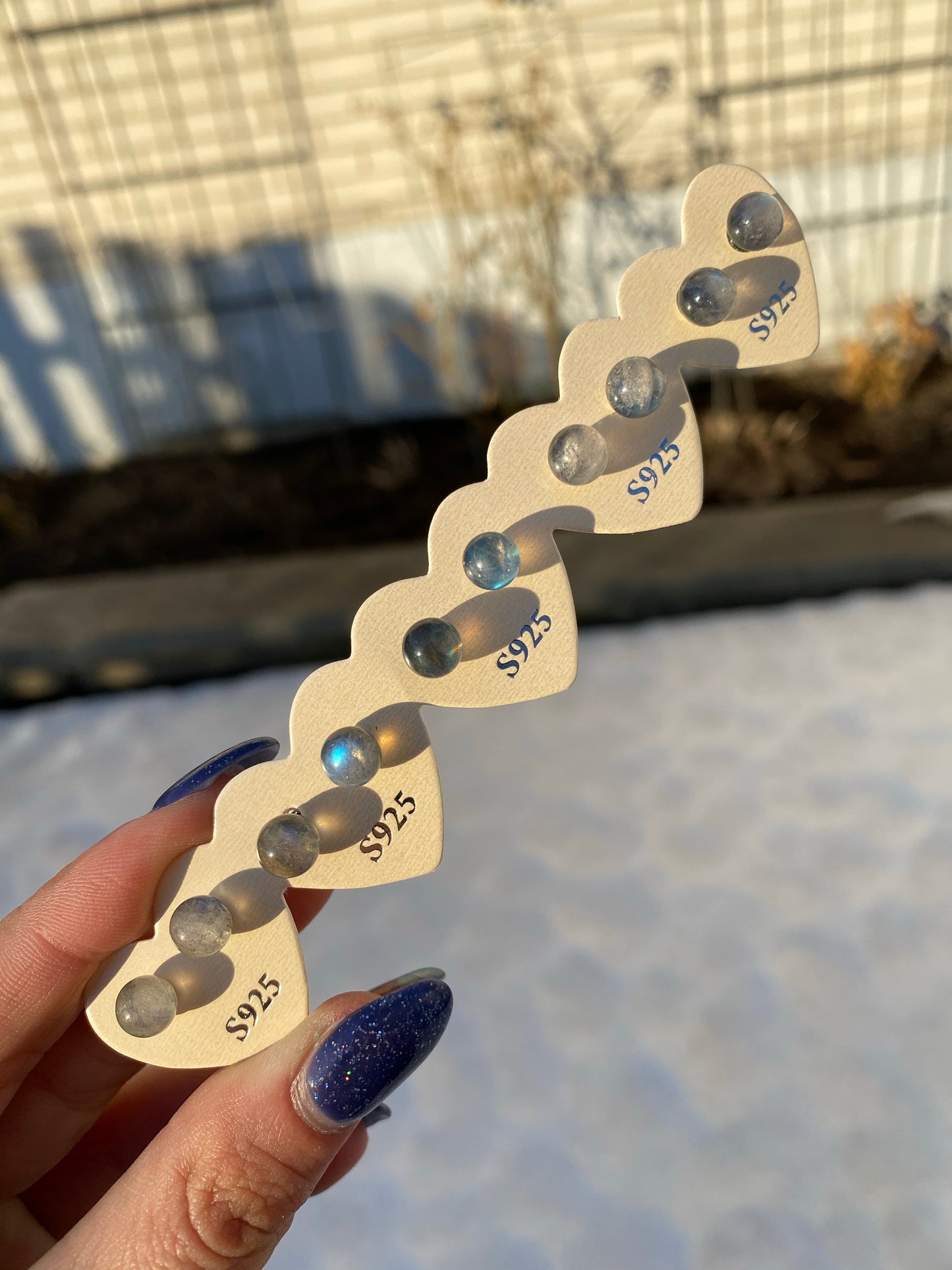 Labradorite Studs