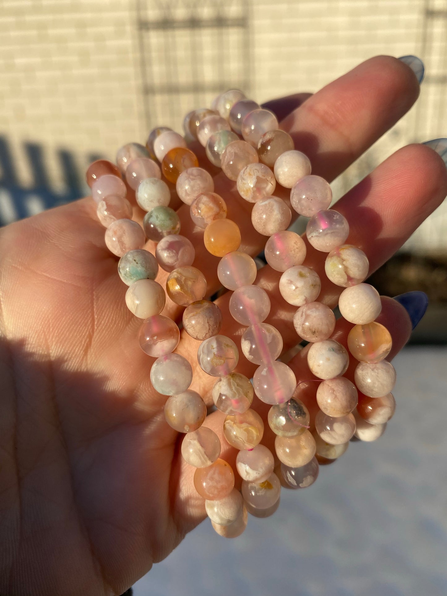Flower Agate Bracelet