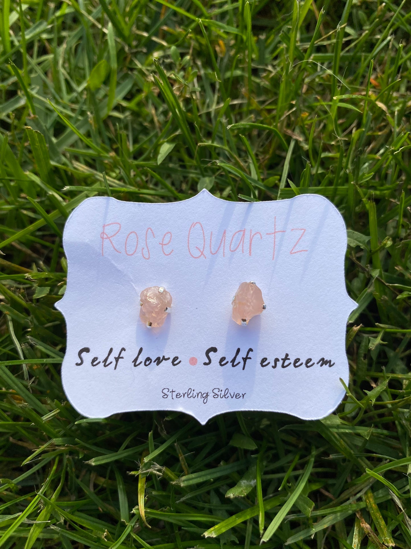 Rose Quartz Studs