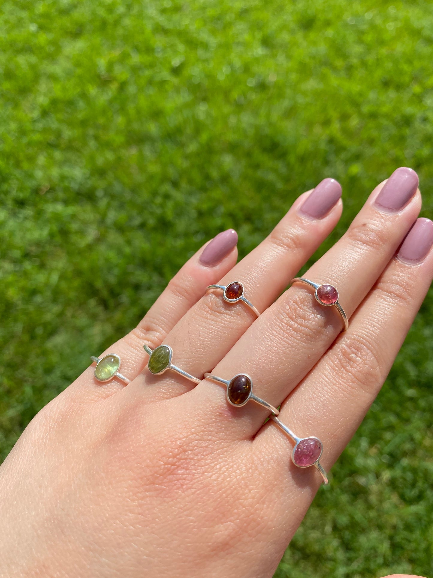 Watermelon Tourmaline Rings