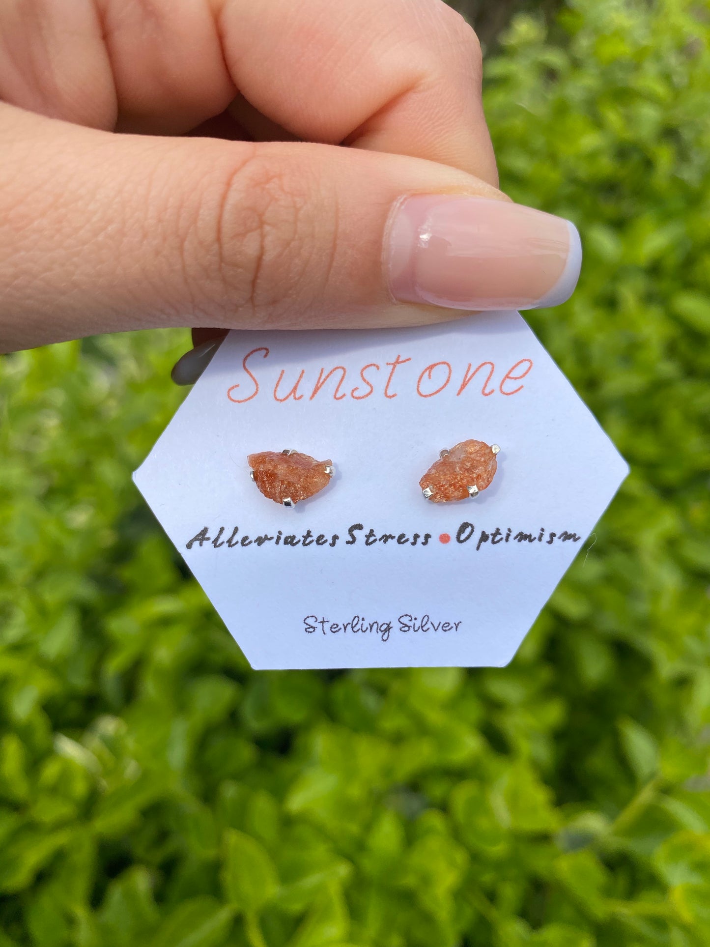 Sunstone Earring Studs
