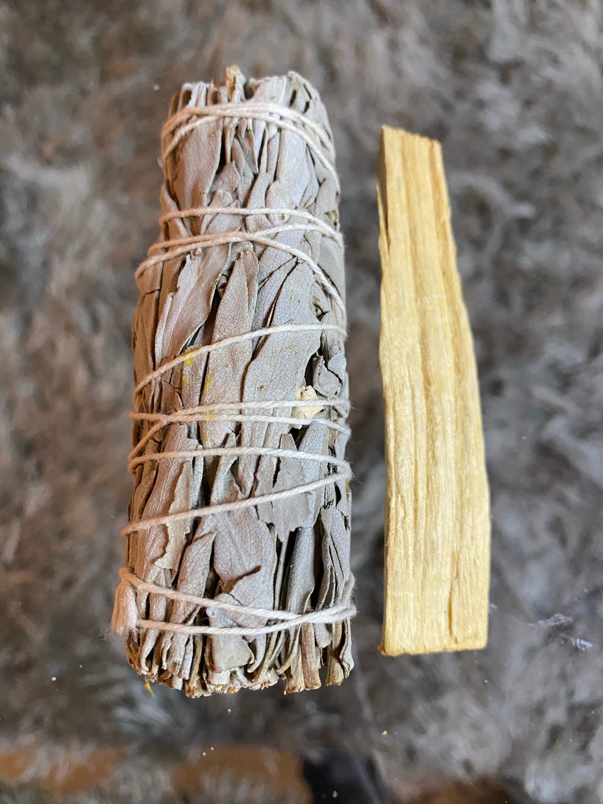 Palo Santo and Sage Bundle Indigo Fluorite Tower metaphysics crystal gemstone crystal shop canadian local meditation manifestation spiritual healing holistic journey sage smudging palo santo toronto chakras alignment reiki