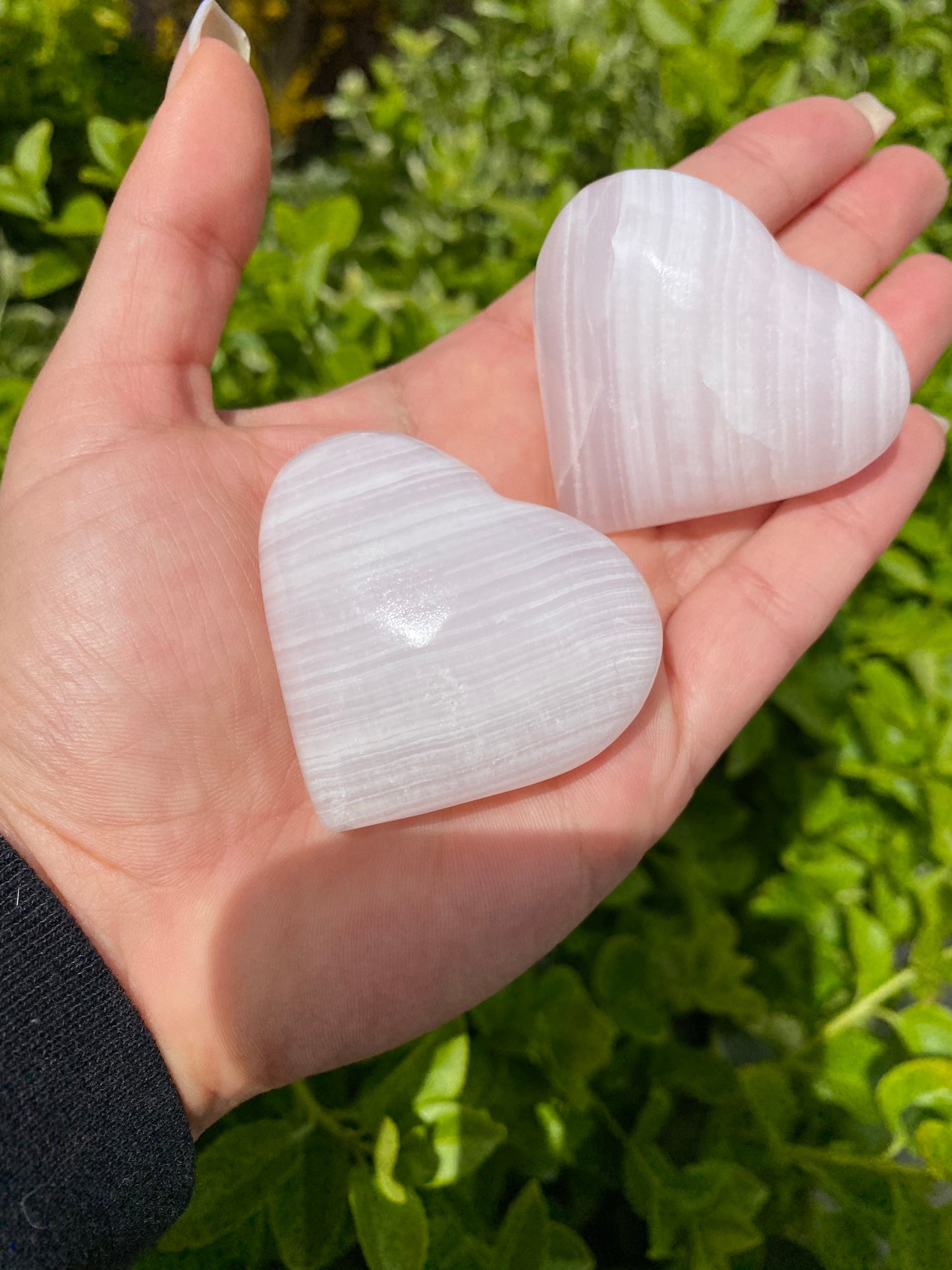 Pink Mangano Calcite Heart