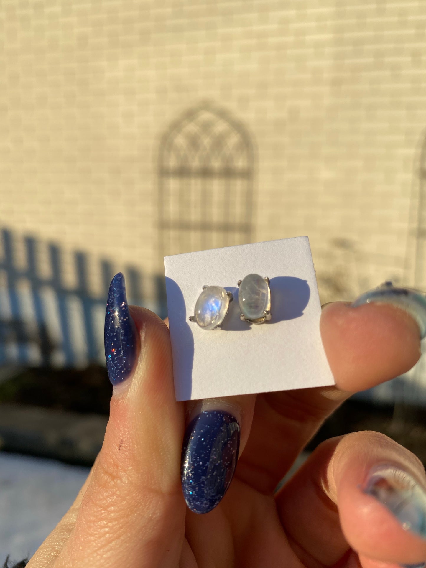 Moonstone Studs