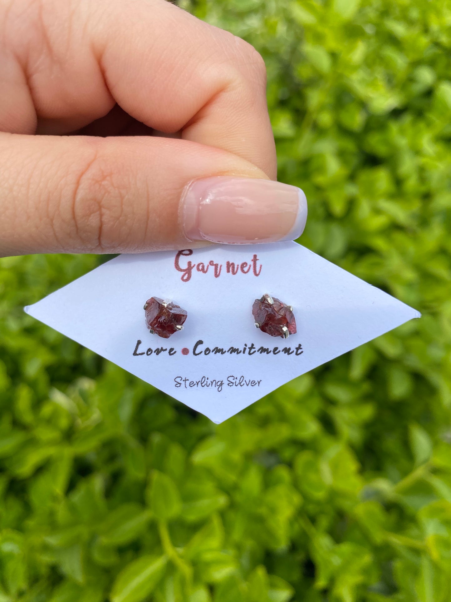 Garnet Earring Studs